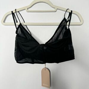 Meshki Angelique Demi cup mesh bustier top size medium